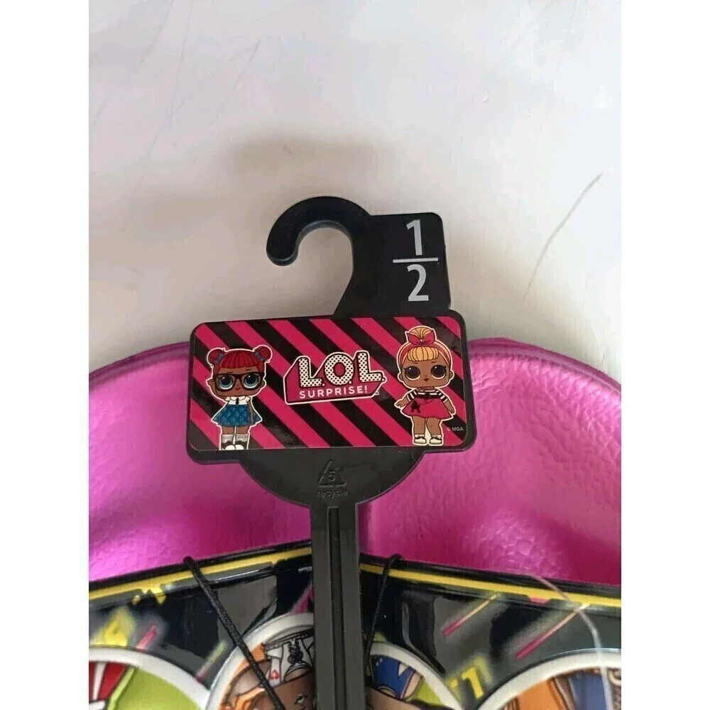 LOL GIRLS Open Toe Slides Shoes Sandals Size 1/2 Youth Girls Rainbow Color New